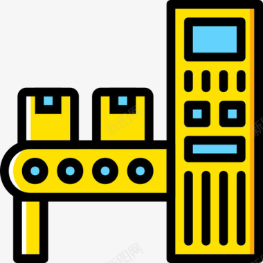 黄色的鹿输送机工业8黄色图标图标