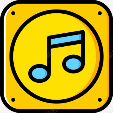 音乐组合音乐文件音乐9黄色图标图标