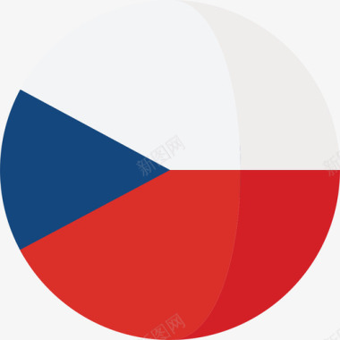 蓝圆圈捷克共和国国旗3圆圈平坦图标图标