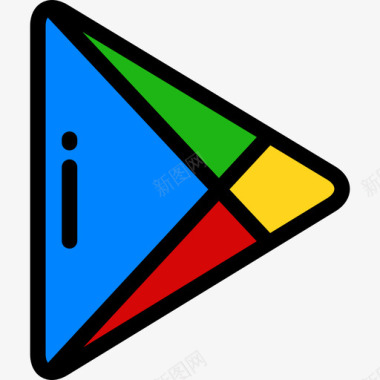 谷歌Playstore谷歌套件6线性颜色图标图标