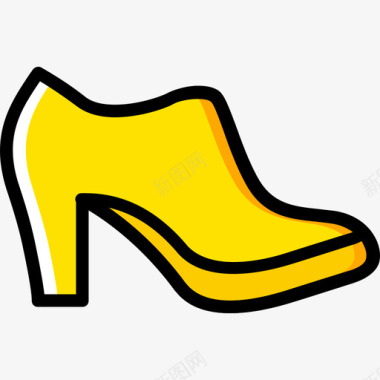 高跟鞋女鞋4黄色图标图标