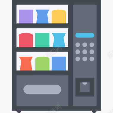 自动售货机食品饮料平板图标图标