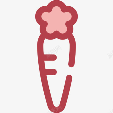 胡萝卜食品和餐厅6红色图标图标