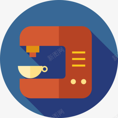 厨房用具咖啡机厨房用具2扁平图标图标