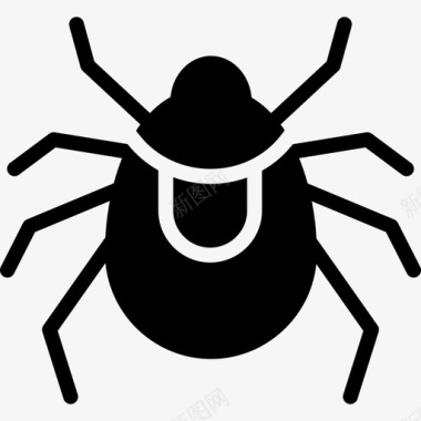 玫粉粉螨虫螨图标图标