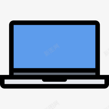 笔记本电脑电子产品和电器彩色图标图标