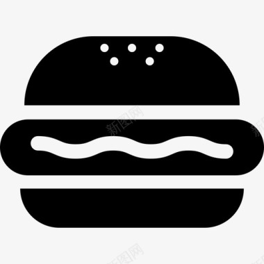 芥末汉堡食物很棒的套餐图标图标