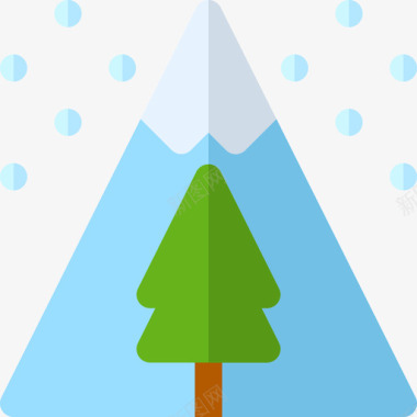 阿迪达斯运动标志山地冬季运动6平坦图标图标