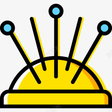 针垫缝4黄色图标图标