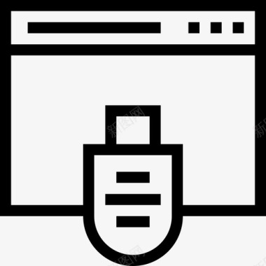 网页新闻图标浏览器网页开发4线性图标图标