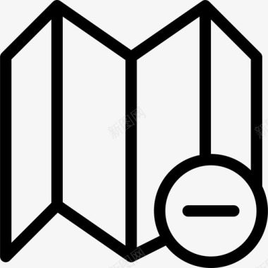 地图导航素材地图地图定位和导航2线性图标图标