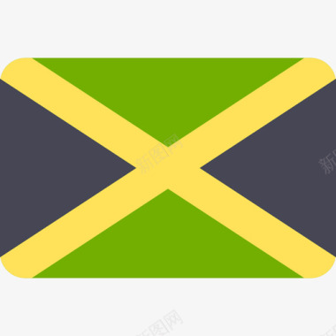 圆形UI牙买加国际国旗6圆形矩形图标图标