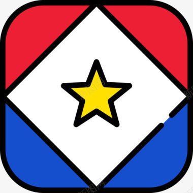 萨巴岛旗帜收藏6圆形广场图标图标