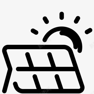 太阳太阳能板电池清洁能源图标图标
