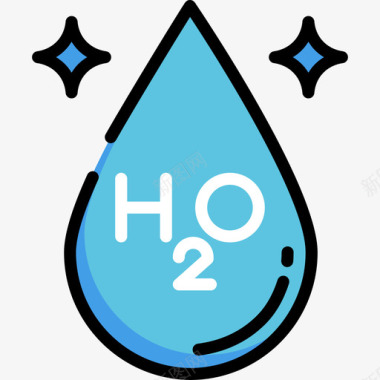 H2o化学7线性颜色图标图标