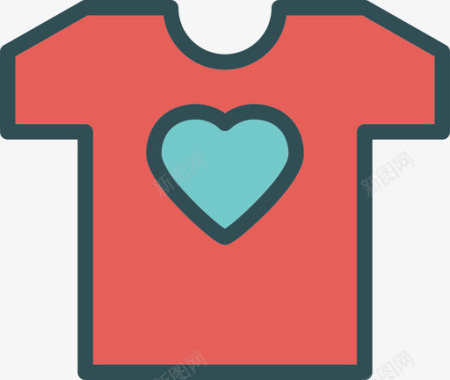 love衬衫love3线性颜色图标图标