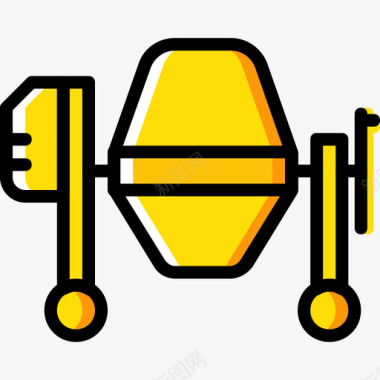 黄色教堂混凝土搅拌机施工8黄色图标图标