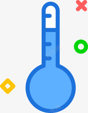 温度限制温度计天气33线性颜色图标图标