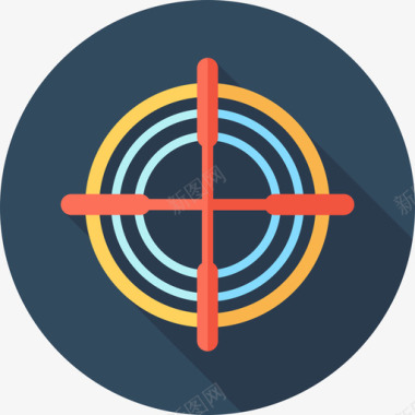 圆形UI圆形目标游戏5平坦图标图标