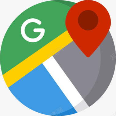 谷歌地图社交媒体22平面图图标图标