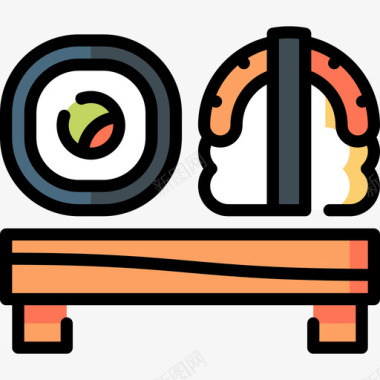 原色寿司10号餐厅原色图标图标