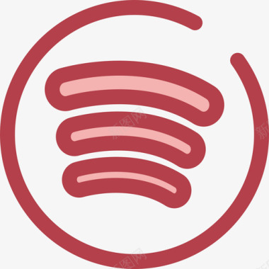 SpotifySpotify徽标5红色图标图标