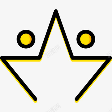 灯符号4黄色图标图标