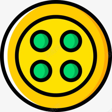 4K图标按钮缝纫4黄色图标图标