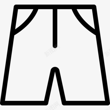 线型长裤服装和时尚配饰直线型图标图标