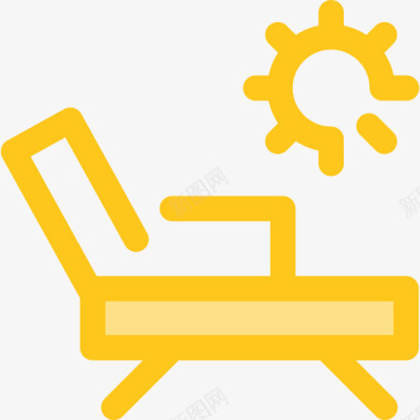 躺椅旅行19黄色图标图标