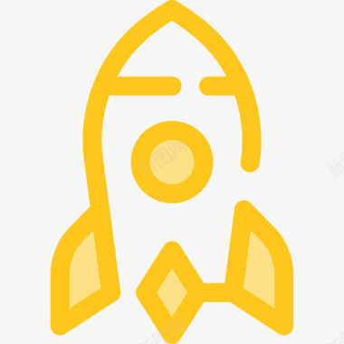 火箭创业和新业务5黄色图标图标