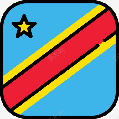 广场停刚果民主共和国国旗收藏6圆形广场图标图标