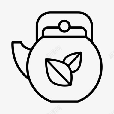 茶壶饮料绿茶图标图标