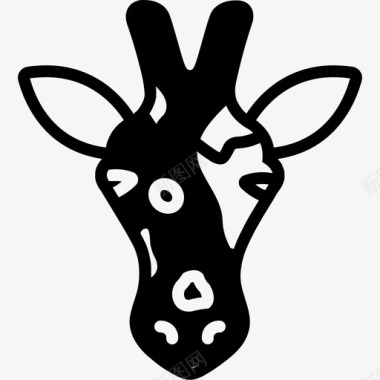 长颈鹿脸动物园图标图标