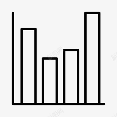 灰色图表柱状图分析业务图标图标