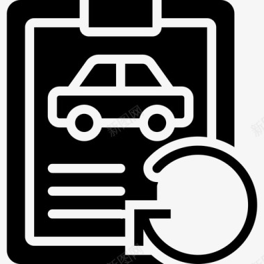 汽车存放标志汽车修理运输5加油图标图标
