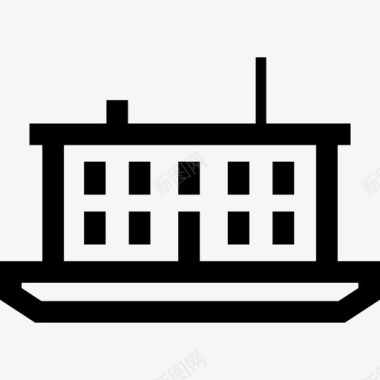 游艇漂浮物住宅图标图标