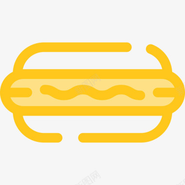 热狗食物和餐厅7黄色图标图标