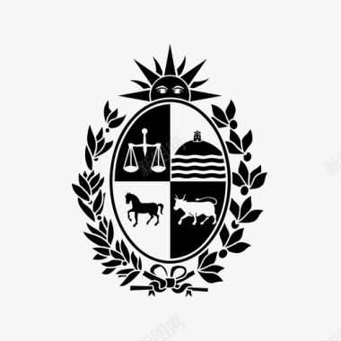 乌拉圭盾徽徽章图标图标