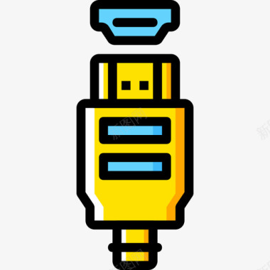 黄色星星素材Hdmi连接器电缆4黄色图标图标