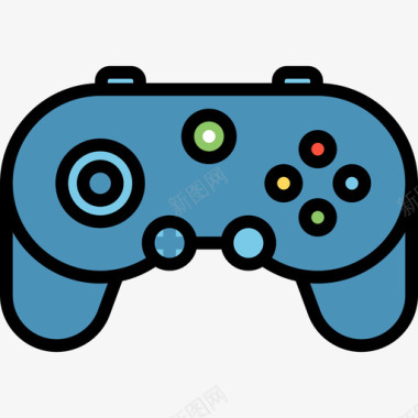 火焰小图标电子游戏小工具5线性颜色图标图标