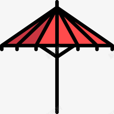 伞瓷器5线纹颜色图标图标