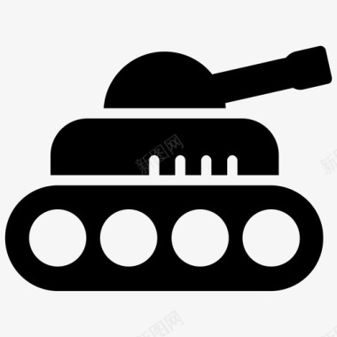 军用陆军坦克军用坦克运输图标图标