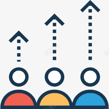 商务洞察图标团队商务和办公室11线性颜色图标图标