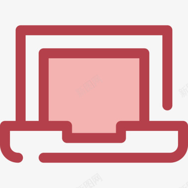 笔记本笔记本电脑电子14红色图标图标