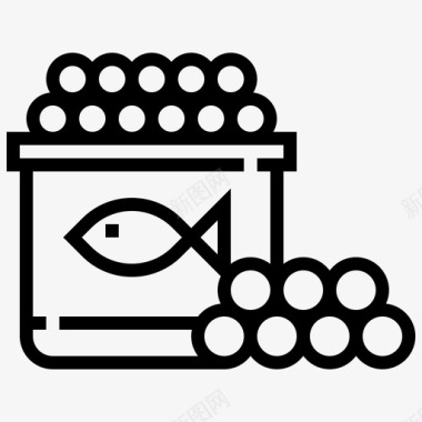 鱼子酱蛋动物鱼图标图标
