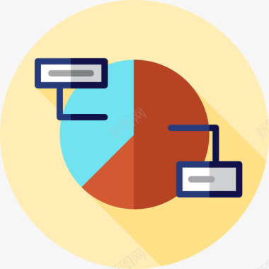 a4图饼图图表和图表4扁平图标图标