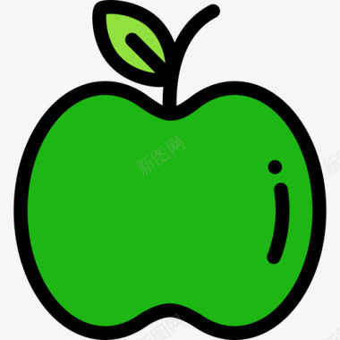 苹果婴儿23线性颜色图标图标