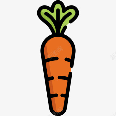 胡萝卜复活节10线形颜色图标图标