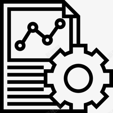 数据化分析免抠分析业务战略3线性图标图标